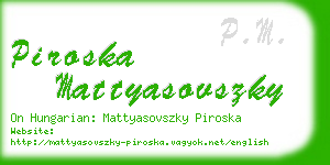 piroska mattyasovszky business card